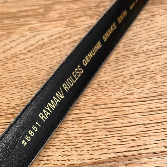 VINTAGE Rayman/Ridless SNAKE SKIN Belt SZ Small - Picture 5 of 8